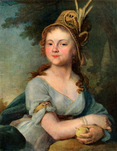 V.I.アルセニーワの肖像」1790年代半ば、1939年。 作： Vladimir Borovikovsky