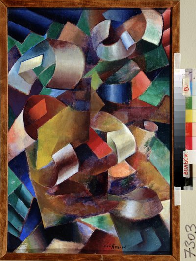 色構成、1910年後半（キャンバスに油彩） 作： Vladimir Davidovich Baranov Rossine