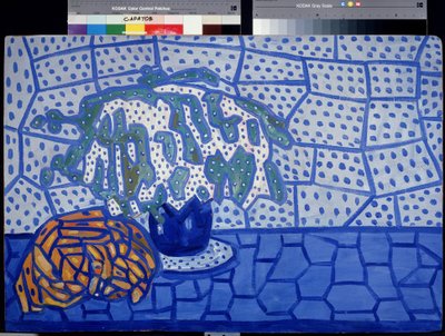 ウラジーミル・ダビドヴィッチ・ブルリューク（ブルリューク）作「静物画」（1886-1917） 1909-1910年 個人蔵 作： Vladimir Davidovich Burliuk