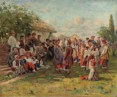 ウクライナの村の祭り、c。 1882-1917 作： Vladimir Egorovic Makovsky