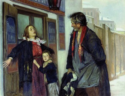私は入れません！、1892 作： Vladimir Egorovic Makovsky