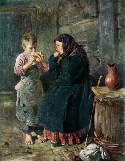 母と息子の会、1883年、1965年。 作： Vladimir Egorovic Makovsky
