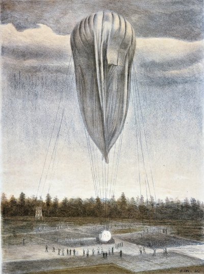成層圏気球、1935 年。 作： Vladimir Grigoryevich Yung