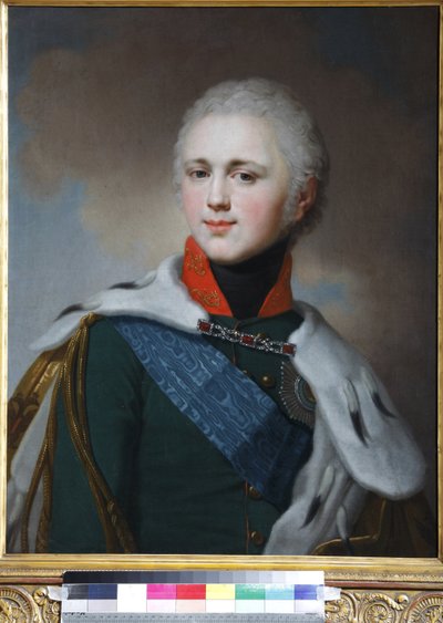 Alexandre Ier de Russie (Alexandre Pavlovitch Romanov) - 皇帝アレクサンドル1世（1777-1825）の肖像 - Vladimir Lukich Borovikovsky (1757-1825).油彩・キャンバス 作： Vladimir Lukich Borovikovsky