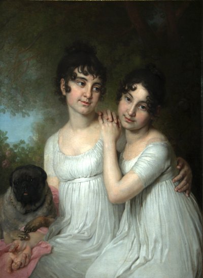 伯爵夫人EAとAAクラキンの肖像、1802 作： Vladimir Lukich Borovikovsky