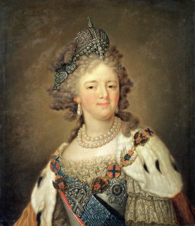 皇后マリア・フョードロヴナ（1759-1828）の肖像 作： Vladimir Lukich Borovikovsky