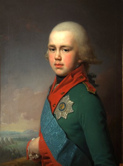 ロシアの大公コンスタンティンパブロヴィッチの肖像1779-1831、1795 作： Vladimir Lukich Borovikovsky