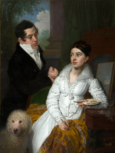 アレクサンドラ王女とアレクセイ・ロバノフ＝ロストフスキー王子の肖像」1814年 作： Vladimir Lukich Borovikovsky
