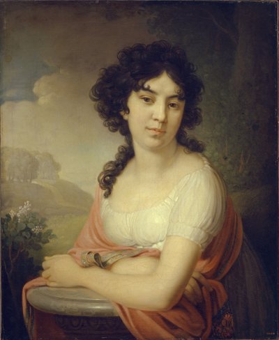 アンナペトロヴナガガリーナ王女の肖像、1801年 作： Vladimir Lukich Borovikovsky