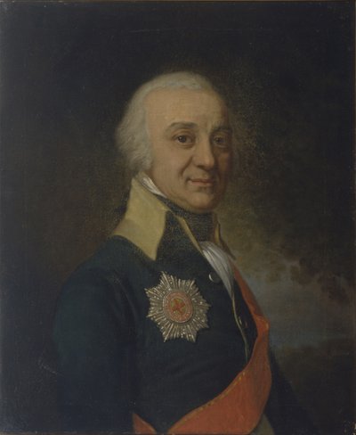 Pavel Stepanovich Runich 1747-1825の肖像c。 1800 作： Vladimir Lukich Borovikovsky