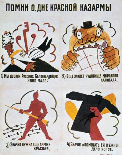 1920年のオクナロスタ赤軍の日を思い出してください。 作： Vladimir Mayakovsky