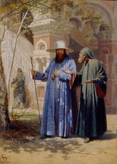 1867年、新エルサレム修道院のニコン総主教 作： Vyacheslav Grigoryevich Schwarz