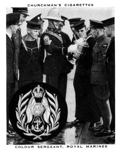 色の軍曹、ロイヤルマリーン、1937年。 作： WA and AC Churchman