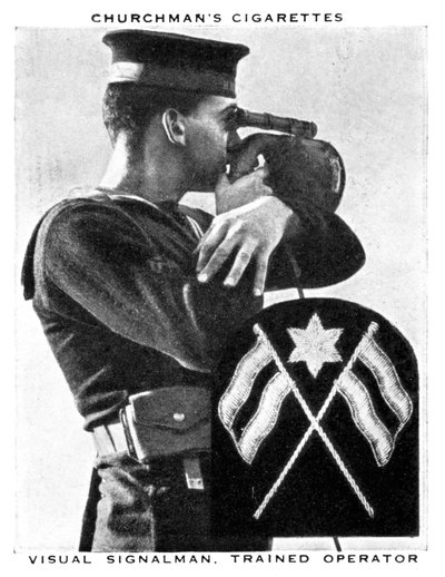 ビジュアルシグナルマン、訓練を受けたオペレーター、1937年。 作： WA and AC Churchman