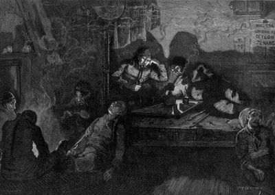 ロンドンのイーストエンドでのアヘン喫煙」1874年 作： WB Murrey