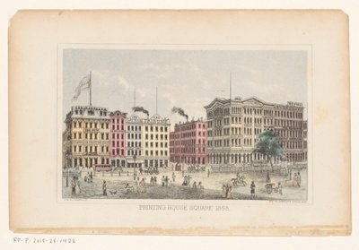 パークロウ、マンハッタン 印刷ハウススクエア1868（オブジェクトのタイトル） 作： W.C. Rogers and Co.