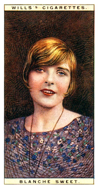 ブランシュ・スウィート1896-1986、アメリカの女優、1928。 作： WD and HO Wills