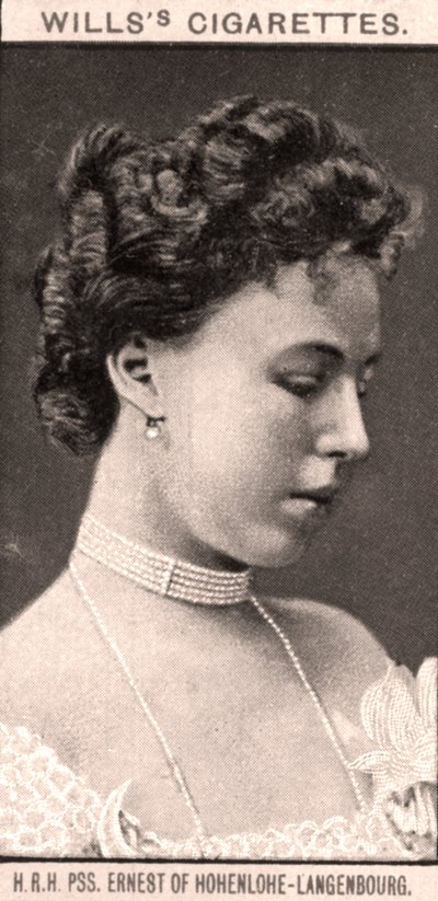 HRH、PSS。ホーエンローエランゲンブールのアーネスト、1908年。 作： WD and HO Wills