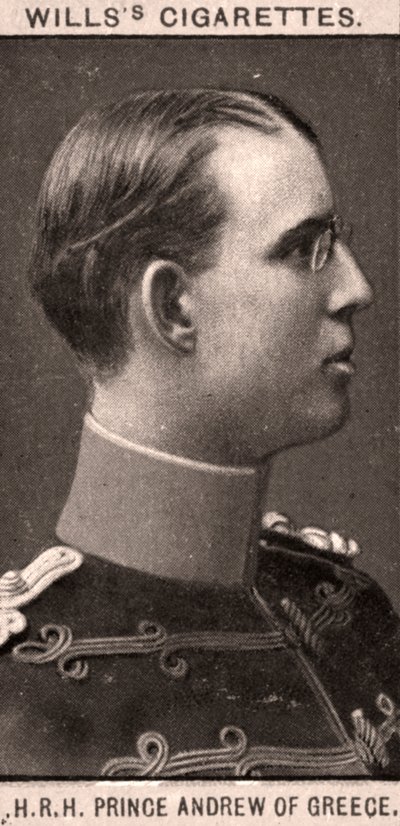 ギリシャのアンドリュー王子、1908年。 作： WD and HO Wills