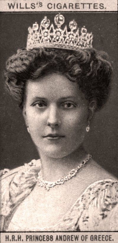 ギリシャのアンドリュー王女、1908年。 作： WD and HO Wills