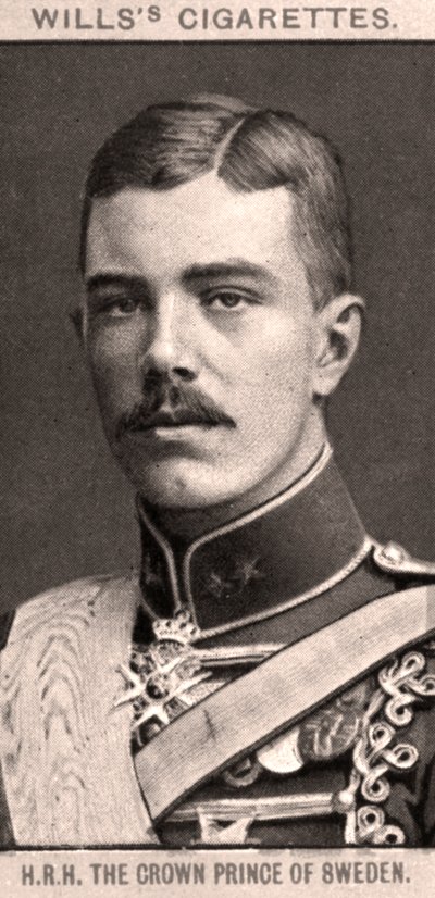 HRHスウェーデンの皇太子、1908年。 作： WD and HO Wills