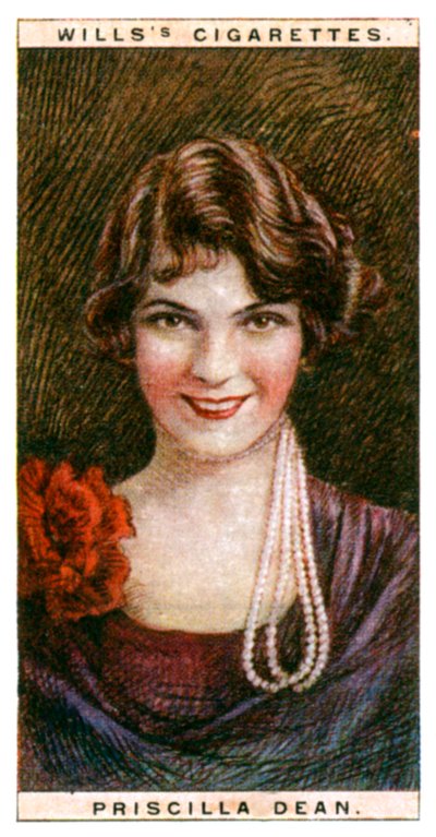 プリシラディーン1896〜1987年、アメリカの女優、1928年。 作： WD and HO Wills