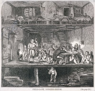フィールド・レーンの下宿屋、ロンドン、1847年 作： WG Mason