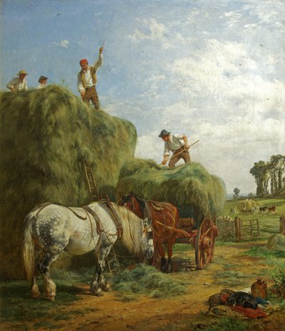 キングウェストンでの干し草作り 作： W.H. Hopkins