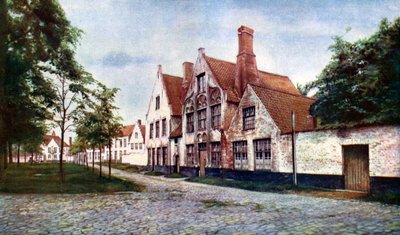 葡萄畑のベグイナージュ、ブルージュ、ベルギー、1924年頃。 作： WH Smith