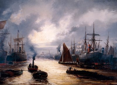 ロンドンのプール、1892 作： WJ Baker