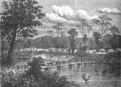 プラハのポンツーン橋」1880年頃 作： W.P.
