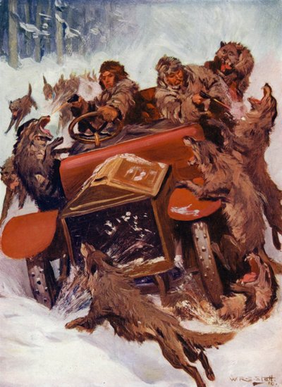 「獰猛な生き物が車を追い越しているようだった」（カラーリソ） 作： W.R.S. (after) Stott