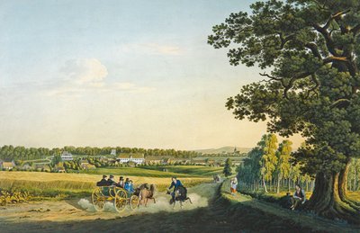 カール・アウグスト・リッヒャー（1770-1848）が彫刻したアルタルデンスレーベンの眺め（水彩画付き彫刻） 作： W. (after) Behrendsen