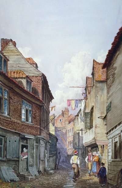 ロンドン、バーモンジーのグレイン・アリーの人物像、1825年頃 作： W Barker