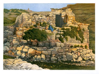 エンロゲルの泉、エルサレム、c1870。 作： W. Dickens