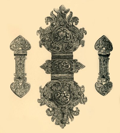 銀製の本の留め金、1881年。 作： W. E. Mackaness