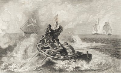 エリー湖の戦い（リトグラフ 作： John Ward Dunsmore