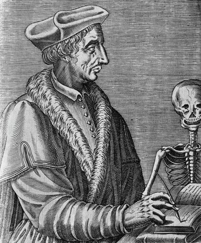 フランスの医師、天文学者、数学者であるジャン・フランソワ・フェルネル（1497-1558）の肖像、ニコラ2世・ド・ラルメザン（約1638-1694）による彫刻作品 作： John Ward Dunsmore