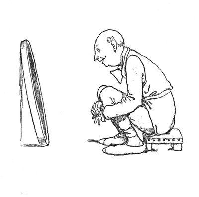 彼は喜びで笑いました、c1930 作： William Heath Robinson
