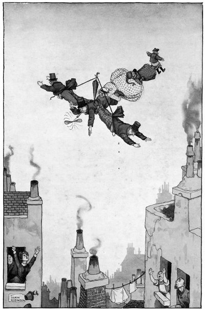 飛行のユーモア、c1920 作： William Heath Robinson