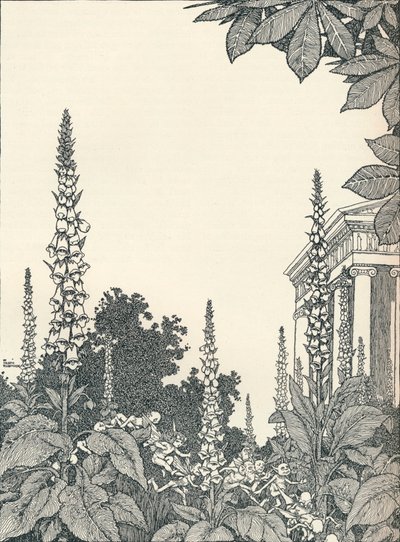 真夏の夜の夢のイラスト、1914年、1925年。 作： William Heath Robinson