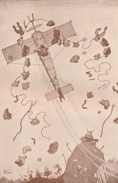 空中犯罪の増加、1918年1919年 作： William Heath Robinson