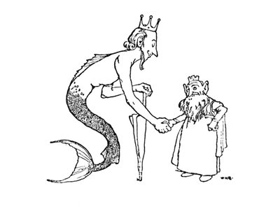 Mer-Kingを最初に招待する必要がある、c1930 作： William Heath Robinson