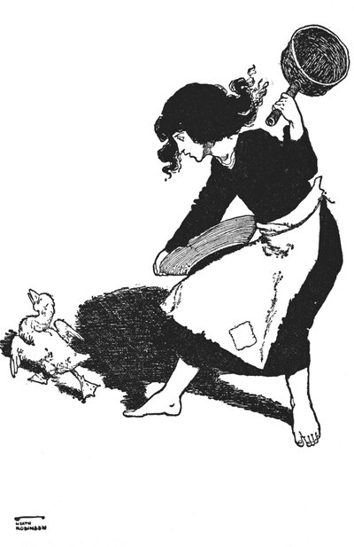 かわいそうなアヒルの子はすべての人に軽蔑されたc1930 作： William Heath Robinson
