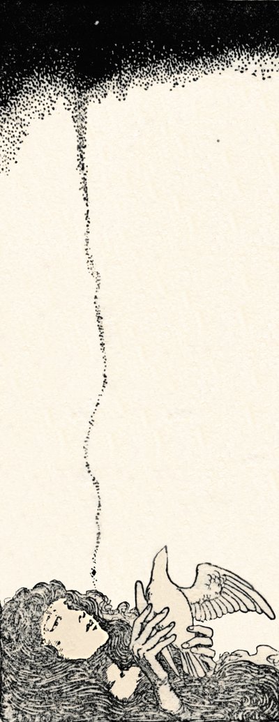 その翼を打つ小鳥があった、c1930 作： William Heath Robinson
