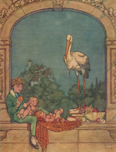 兄弟と姉妹、c1930 作： William Heath Robinson