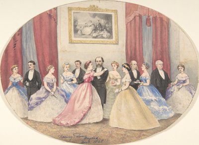 1865年、バグダッドでの英国のレセプション。 作： W Henry Pierson