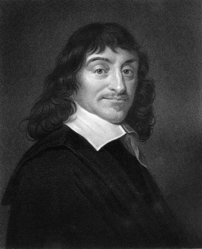ルネデカルト、17世紀のフランスの哲学者および数学者、1836年。 作： W. Holl