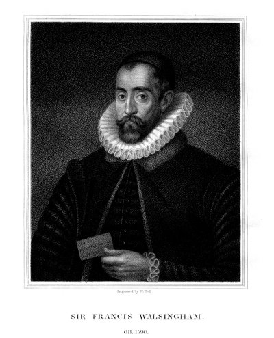 サーフランシスウォルシンガム、エリザベス1世のスパイのマスター、1824年。 作： W. Holl