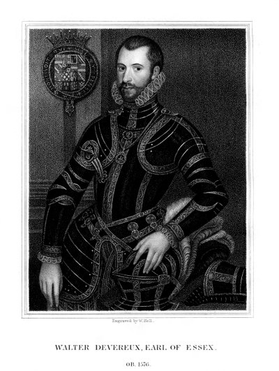 Walter Devereux、初代エセックス伯、イギリス貴族、1824年。 作： W. Holl